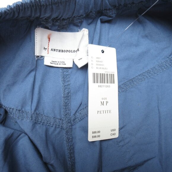 By Anthropologie The Mossa Parachute Pants Blue Medium Petite MP - Picture 14 of 14